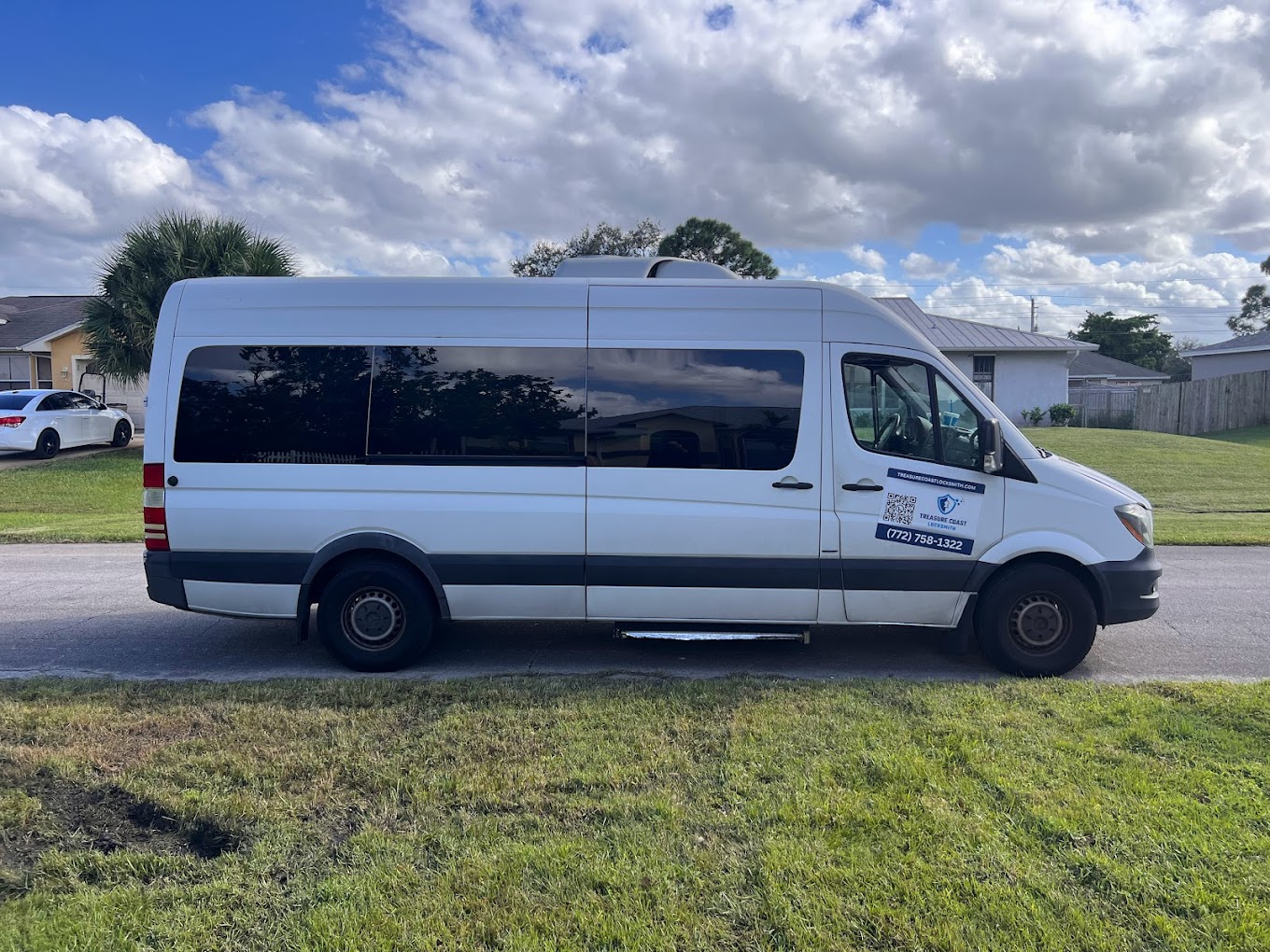 Treasure Coast Locksmith mobile service van arriving at residential home for emergency lockout response